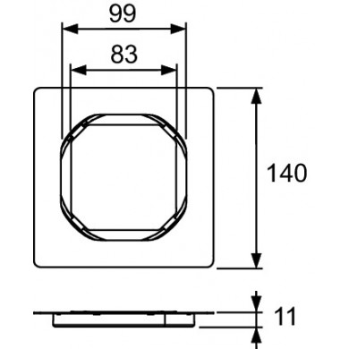 Приставка за монтаж на естествен камък за точков сифон TECE (3660016)