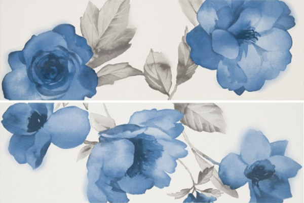 Декор Colourline Decoro Fiore White/Blue