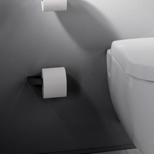Черни аксесоари за баня: държач за тоалетна хартия LOFT - черен мат