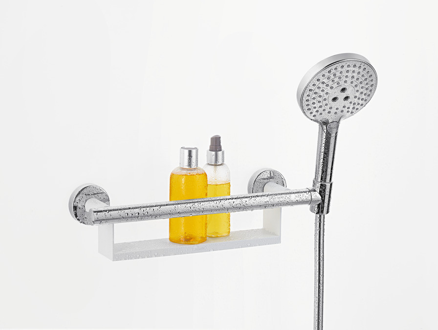 Дръжка за душ зона с поставка за козметика и закачалка за слушалка - HANSGROHE