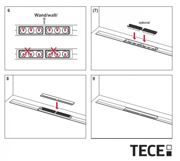 Мембрана против миризми с линеен сифон TECE Drainprofile (674006)