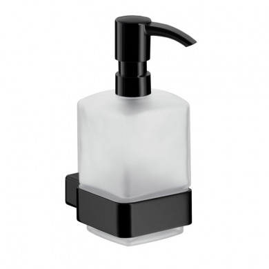 Черни аксесоари за баня: окачен дозатор за течен сапун LOFT - черен мат