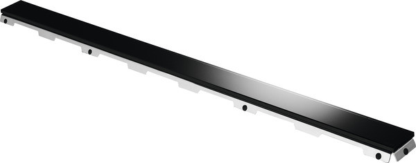 Решетка за линеен сифон - модел GLASS,  Черно стъкло