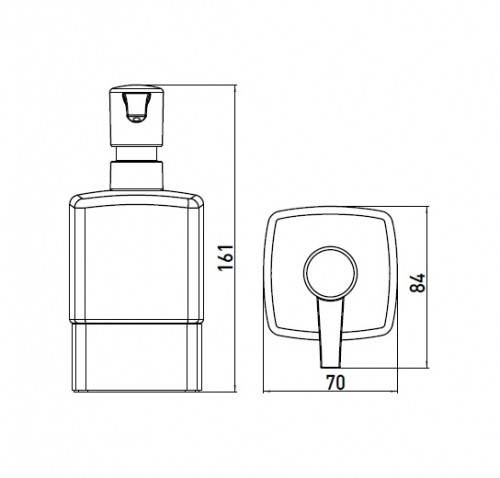 Аксесоари за баня хром: стоящ дозатор за течен сапун LOFT - хром
