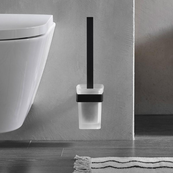 Черни аксесоари за баня: окачена четка за тоалетна чиния LOFT - черен мат