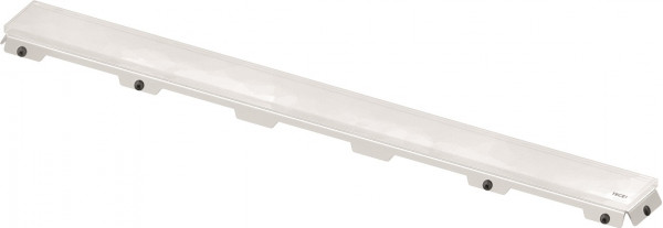 Решетка за линеен сифон - модел  GLASS,  Бяло стъкло