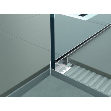 PROLISTEL CHANNEL PSHWPGACS профил за душ кабини с вграден наклон и монтаж на стъкло в пода ShowerStep