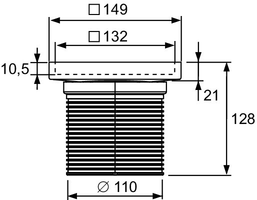 Приставка за точков сифон TECEdrainpoint S за вграждане на плочка (3660011)