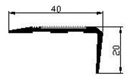 MB40 профил за стъпало  - 2.7 м