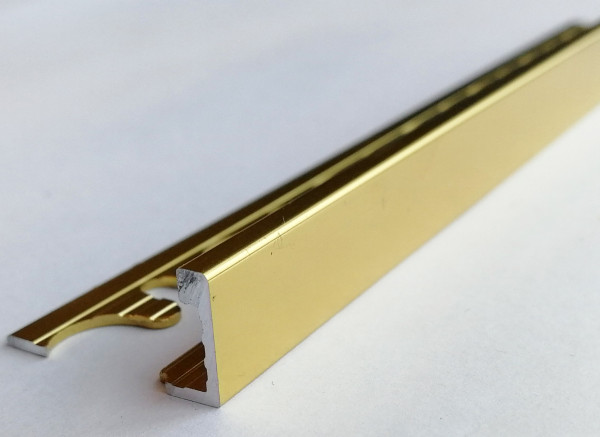 PROTERMINAL PTBO 10 Алуминиев ъглов профил злато гланц 10 мм  - 2.7 м