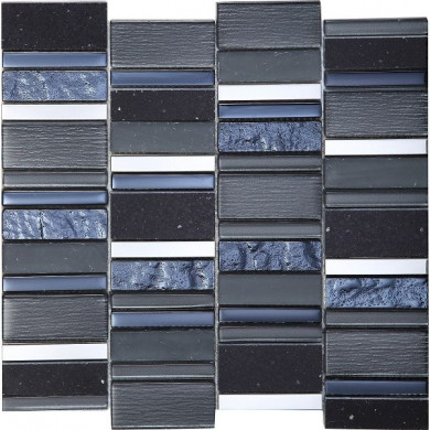 Стъклокерамична мозайка Stripes Carbon
