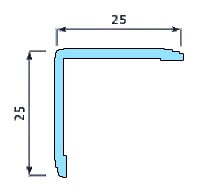 DK25 ЪГЛОВ ПРОТЕКТОР ЗА СТЕНА 25х25 мм  - 2.7 м